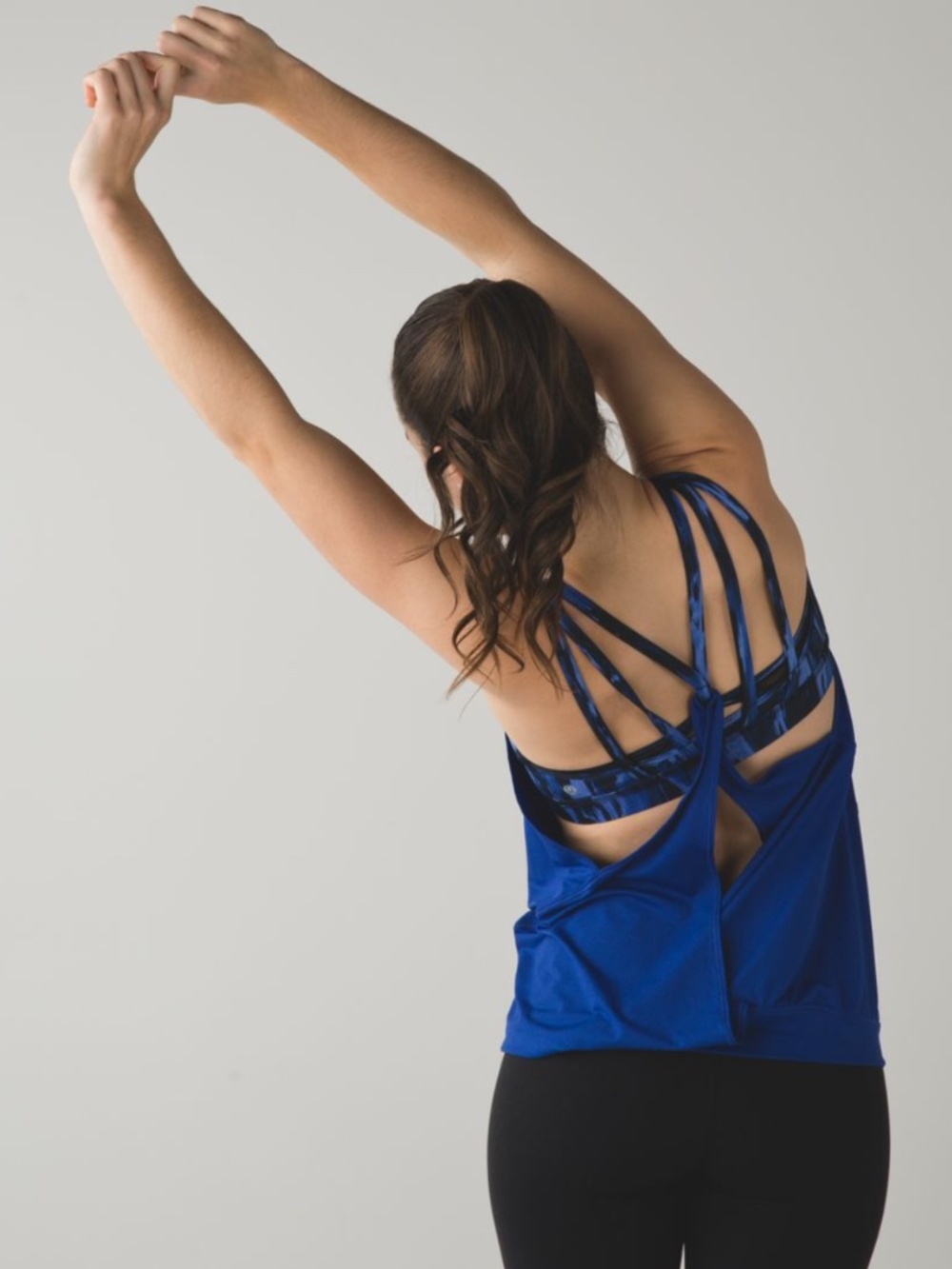 Lululemon Nouveau Limits Tank | Size 12 | Sapphire Blue Black | 2015
